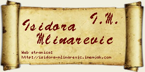 Isidora Mlinarević vizit kartica